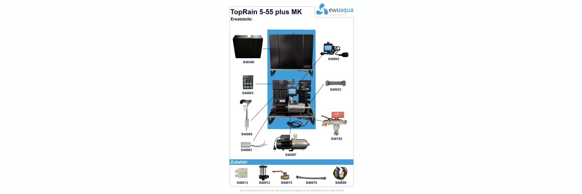 Ersatzteile TopRain MK Regenwasseranlage...