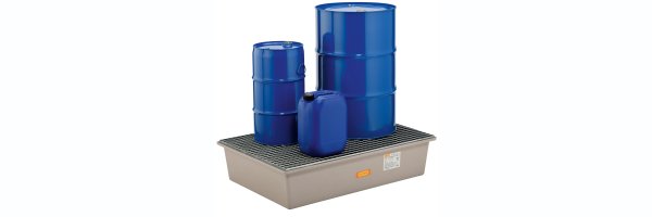 Cemo Auffangwannen für Fässer und IBC-Container