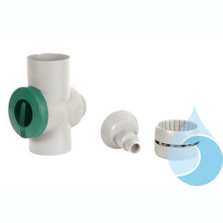 Filtersammler braun, inkl. Reduktion und Adapter Regenwasserfilter, bis 70m2, Fallrohr