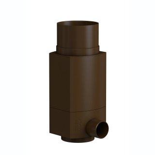 Regensammler RS für KUNSTSTOFF-Fallrohr DN 100, Außendurchmesser 110 mm, braun