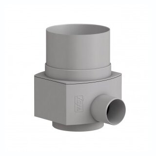Raincatcher RC für KUNSTSTOFF-Fallrohr DN 110 , Außendurchmesser 110 mm, grau