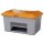 Streugutbehälter Plus 3 200 Liter mit Entnahmeöffnung ohne Staplertasche Behälter grau/orange