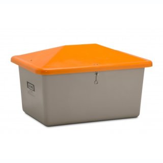 Streugutbehälter V  550 Liter ohne Entnahmeöffnung grau/orange