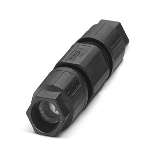 QUICKON Leitungsverbinder, schwarz, PE 3-polig 15 A  0,75 mm - 1,5 mm Schwimmerschalterkupplung