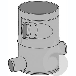 Blindeinsatz für WFF 100 aus Edelstahl f. direkten Durchlauf des Regenwassers in den Kanal