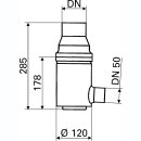 GRS 100 VA Garten-Regensammler ohne Filtereinsatz f. Metall-Fallrohre DN 100, Auslaufstutzen zur Regentonne DN 50