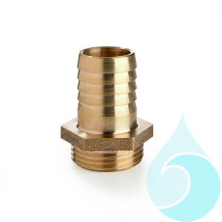 1/3 Messing-Schlauchtülle mit Sechskant 1 1/2-Tülle, 1 1/2"-AG"