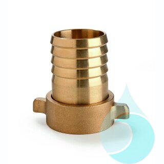 2/3 Messing-Schlauchverschraubung  flachdichtend 1 1/2" Tülle, 1 1/2" ÜWM